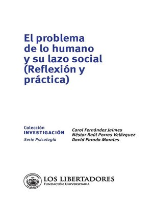 cover image of El problema de lo humano y su lazo social